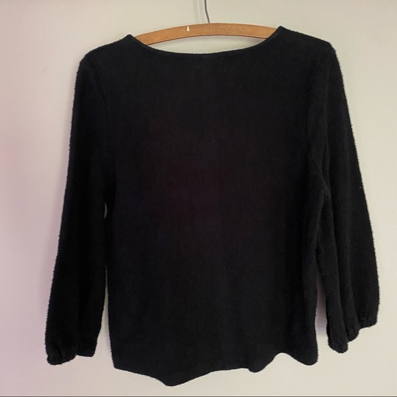 Madewell Texture & Thread Black V-Neck Top - Picture 6 of 7